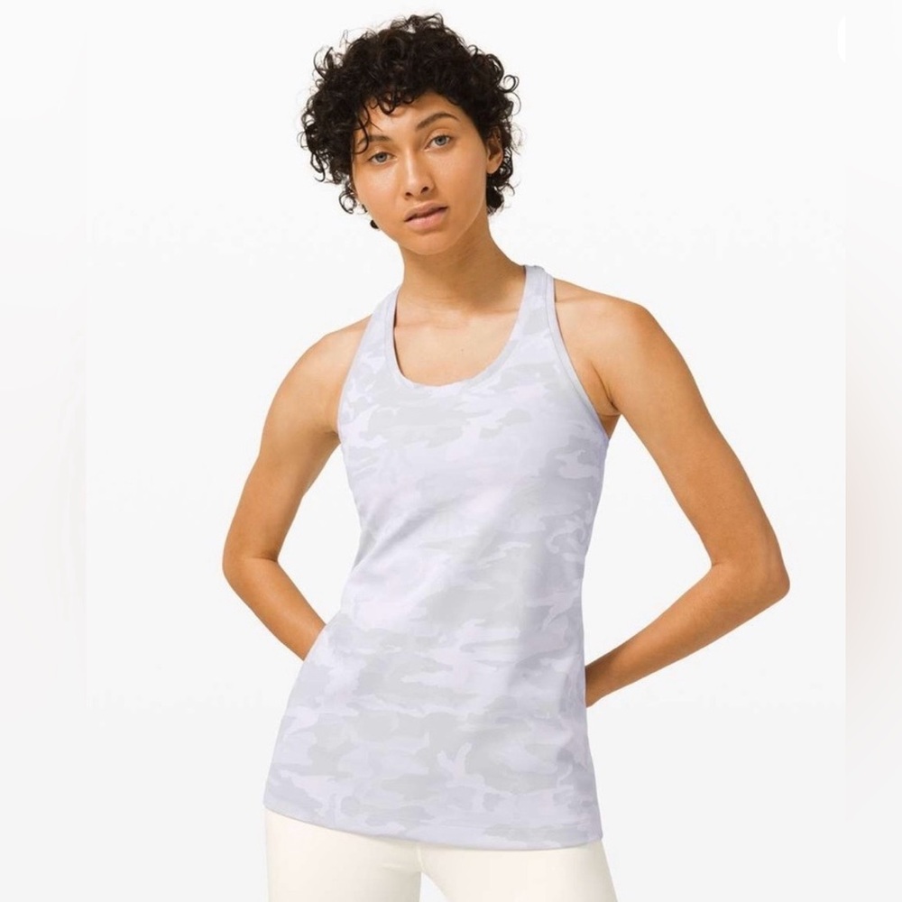 lululemon athletica White Camo Tank Top
